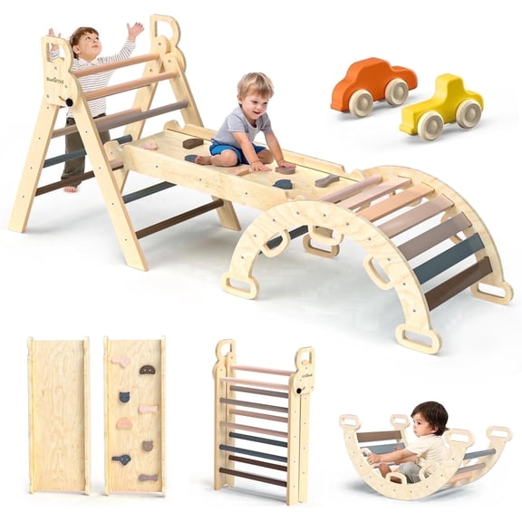 Buballino Pikler Triangle Set Indoor Climbing Playground for Kids