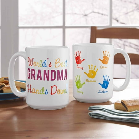 Personalized Hands Down 15oz Coffee Mug