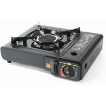 embroidery armband Portable Camping Stove Windproof Dual Fuel Propane Butane Stove Burner with Carrying Case Black