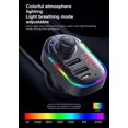 thumbnail image 2 of FM Transmitter Adapter for Car, RGB Ambient Light Bluetooth 5.0 Wireless Car MP3 Player Handsfree Car Kit with Dual 3.1A USB Type C Charger, 2 of 5
