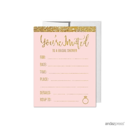 Wedding Invitations Blank Baby Pink 9