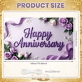 thumbnail image 2 of Purple Theme Happy Anniversary Banner Romantic Anniversary Display Rose Decoration Silk Ribbon Romantic Backdrop for Wedding Anniversary Romantic Party Anniversary Celebration, 2 of 9