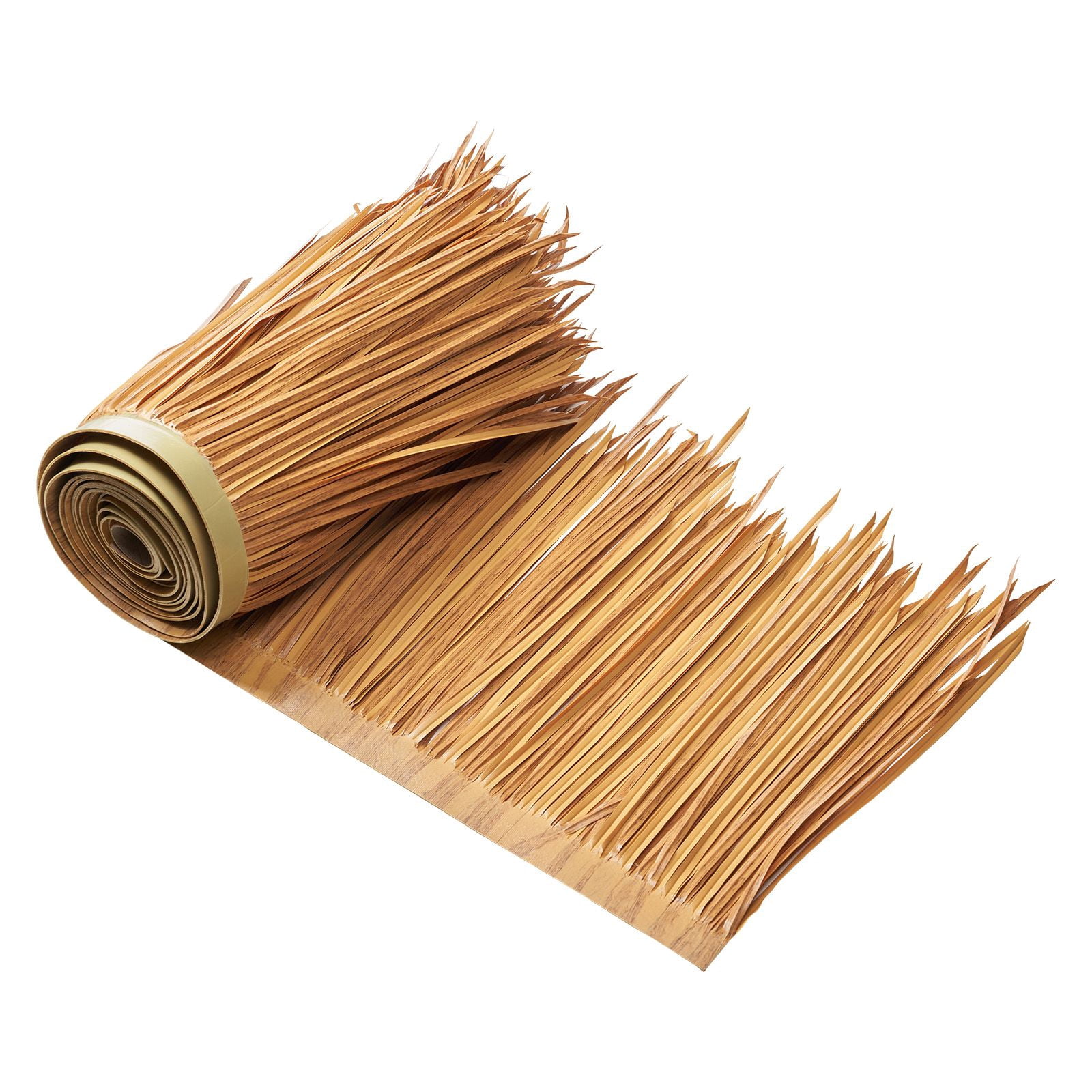 Artificial Thatch Roof 1.3x3.2ft, Natural Lifelike Varying Leaf Lengths, Realistic Layered Texture Synthetic Thatch for Tiki Bar Patio Garden Decor