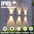 thumbnail image 3 of Lámpara de pared de energía Solar impermeable para exteriores, iluminación luminosa de arriba y abajo para patio, jardín, balcón, decoración de calle, 3 of 4