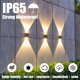 thumbnail image 3 of Lámpara de pared de energía Solar impermeable para exteriores, iluminación luminosa de arriba y abajo para patio, jardín, balcón, decoración de calle, 3 of 4
