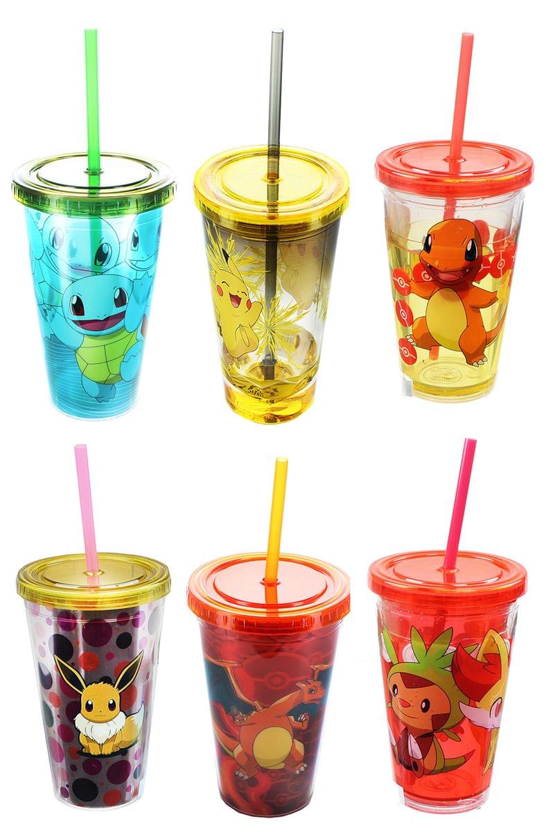 Pokemon Carnival Cups Set of 6 Pikachu, Evee, Charizard, More