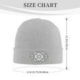 thumbnail image 3 of ZICANCN Geometric Mandala Flower Knit Beanie Hat, Winter Cap Soft Warm Classic Hats for Men Women, Gray, 3 of 8