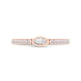 thumbnail image 2 of AFFY 0.50CT Marquise & Round Moissanite Diamond Stackable Wedding Band Ring 14K Rose Gold over Silver-8.5, 2 of 7