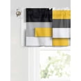 thumbnail image 6 of Valances for Windows Yellow Gray Rod Pocket Cafe Window Treatments Valance Curtains for Kitchen Bathroom Laundry Basement Windows 42"x18", 6 of 9