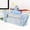 Light Blue, variant on Ruffle Trim Star Print Dual Independent Zipper Pencil Pouch Matching Decorative Lightweight Waterproof Polyester Front Transparent for Office