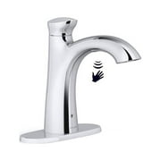 KOHLER Willamette Battery Powered Touchless Single Hole Bathroom Faucet in Polished Chrome
