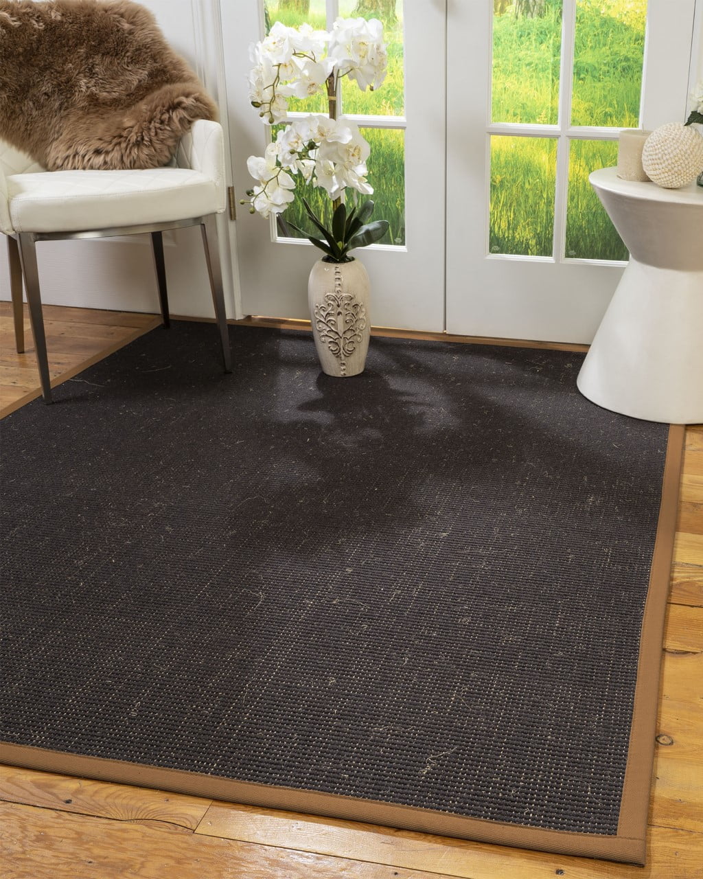 Natural Area Rugs Vida Custom Wool Sisal Rug, 8' x 10', Oval Sienna