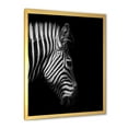 thumbnail image 2 of Designart 'Black and White Portrait of Zebra Head' Farmhouse Framed Art Print, 2 of 4