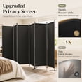 thumbnail image 3 of Jostyle 6 Panel Room Divider, Black Privacy Screen Wall Divider with Opaque Waterproof Polyester Fabric & Reinforced Q195 Steel Frame, Foldable Portable Partition for Office Home Bedroom, 3 of 9