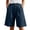 #NEW Dark Blue, variant on PFRNLF Women's Bermuda Jean Shorts High Waisted Stretchy Knee Length Cutoff Loose Fit Long Denim Shorts