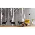 thumbnail image 3 of Birch Tree Nursery Wall Decal - Woodland Forest + Deer (3 White + 6 Grey Trees, 3 Deer, Adjustable Height), 3 of 4