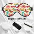 thumbnail image 4 of Xecao Colorful Butterflies for Soft Fluffy Sleeping Blindfold, Nap eye cover tailored for the utmost comfort for girls, women, kids, and adults., 4 of 7