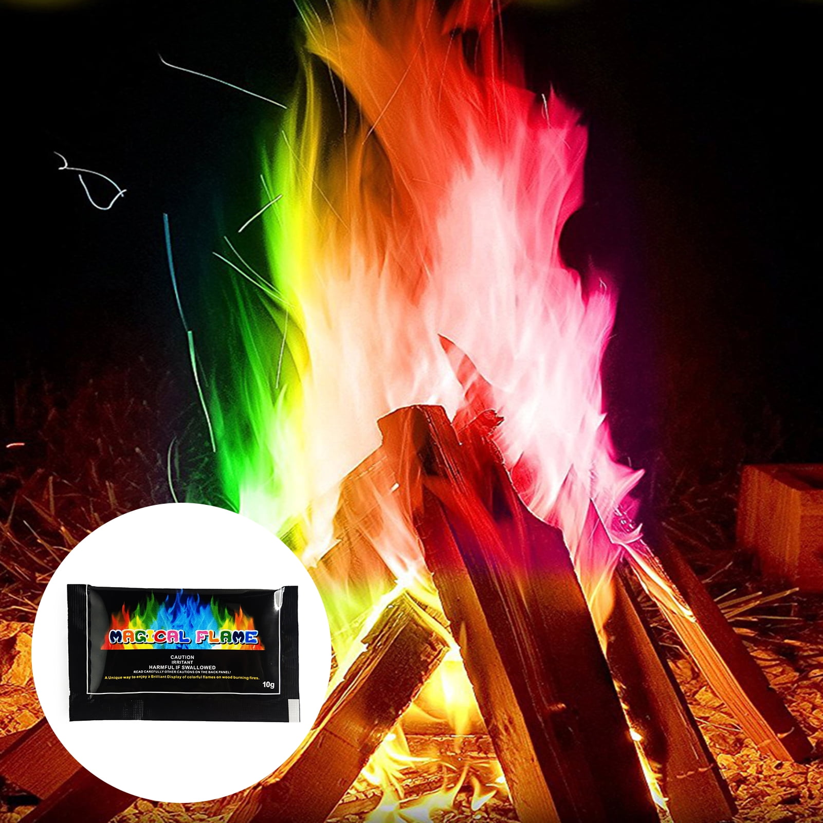 LeKY 10g/15g/25g/30g Vibrant Flame Powder Festival Ambience Stunning Visual  Effect Portable Fire Pits Campfire Flame Color Changing Packets Party  Supplies - Walmart.com