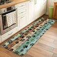 thumbnail image 2 of Runner Rug 2'x6', Teal Blue Brown Washable Non-Slip Hallway Runner Rugs, Rustic Farmhouse Dog Paw Vintage Bedside Rugs Floor Mats Carpet Runners for Kitchen Bathroom Laundry Room, 2 of 8
