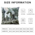 thumbnail image 5 of Orinice Dragon Statue Castle Graphic Decorative Throw Pillow Cover for Home Couch Living Room Bed Sofa - Aesthetic Decor, Printed on Both Sides, 1PC 24x24in, 5 of 5