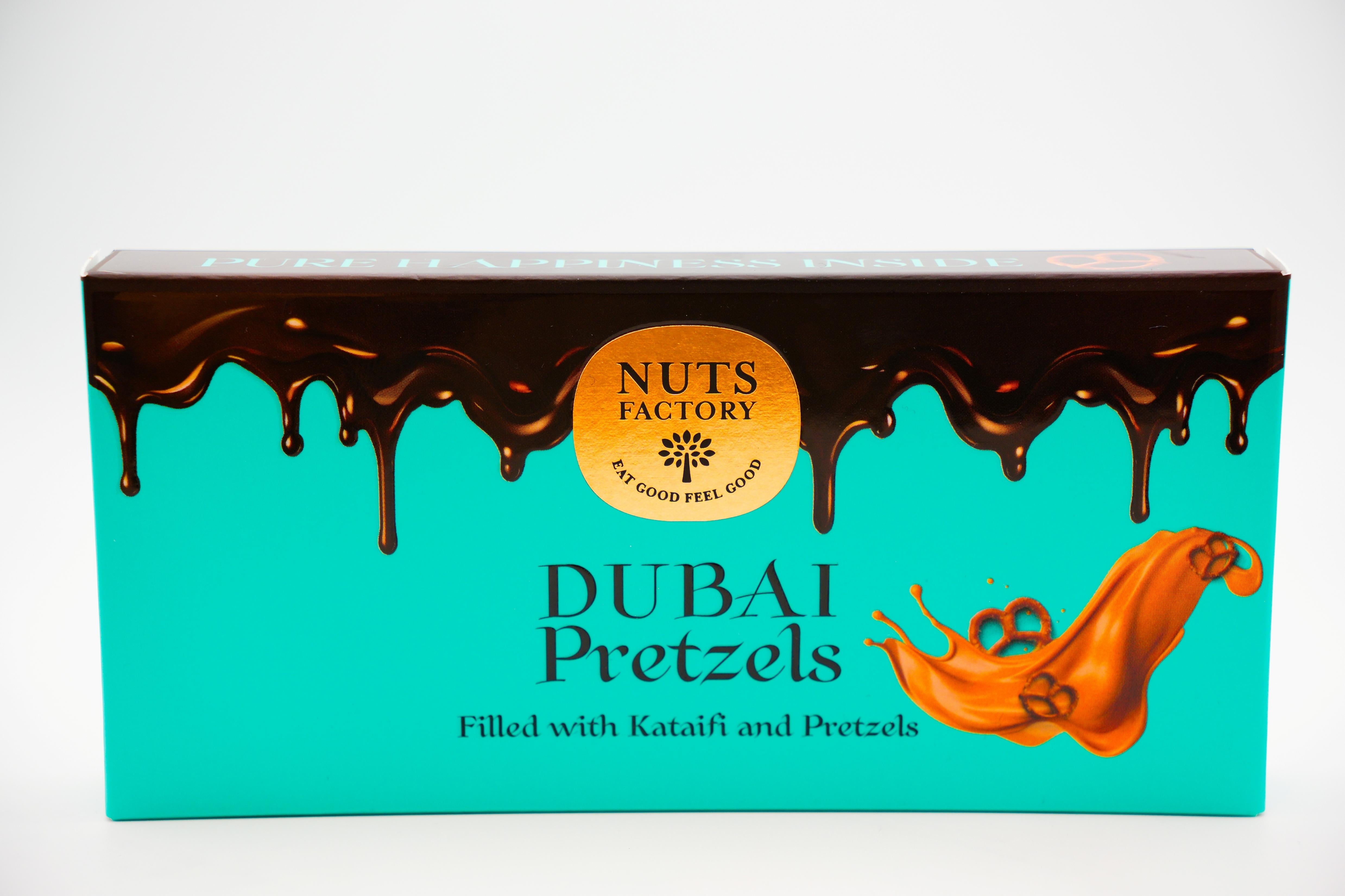 Nuts Factory Dubai Chocolate Pretzel Bars. Ranked #1 Dubai Chocolate Bar in the World (2 Premium Packs)