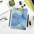 thumbnail image 7 of FMSHPON Blue Marble Ink Modern Fluid Art Clipboard Hardboard Wood Nursing Clip Board and Pull for Standard A4 Letter 13x9 inches, 7 of 7
