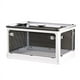 thumbnail image 1 of Caja de almacenamiento de ropa transparente con apertura de 4 vías, diseño de polea inferior, contenedor de almacenamiento de plástico PET para el hogar, marrón, blanco, grande 51,5x36x30, 1 of 5