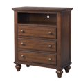 thumbnail image 1 of Picket House Furnishings Channing 3 Drawer Media Chest in Cherry, 1 of 3