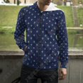 thumbnail image 3 of Sudadera con capucha y cremallera con estampado 3D de ancla náutica mediterránea para hombre, mujer y niño, 3 of 5