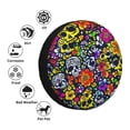 thumbnail image 5 of XMXY Day Dead Skull Spare Tire Cover, Universal Waterproof Cover for Jeep RV Tire Wheel Protection, 14 inch, 5 of 8