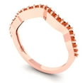 thumbnail image 2 of 0.2 ct Brilliant Round Cut Simulated Red Diamond 14k Rose Gold Stackable Band SZ 5.5, 2 of 6