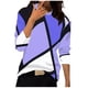 thumbnail image 2 of ICHUANYI Liquidación Blusa de manga larga informal con cuello redondo y costuras en contraste para mujer ICHUANYI WER202308250497, 2 of 5
