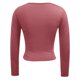 thumbnail image 4 of Camiseta sexy de cuello cuadrado y manga larga - Abrigo de otoño para chicas guapas, tejido suave y elástico, diseño a juego, adecuado para ocasiones informales, 4 of 5
