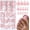 Berry Pink Base-French Style 1, variant on 150 count White Tips Press Toenails Women Nails Kit, Press ons Short Square Toenails Tips Stick Nails Tip with Adhesive Tabs