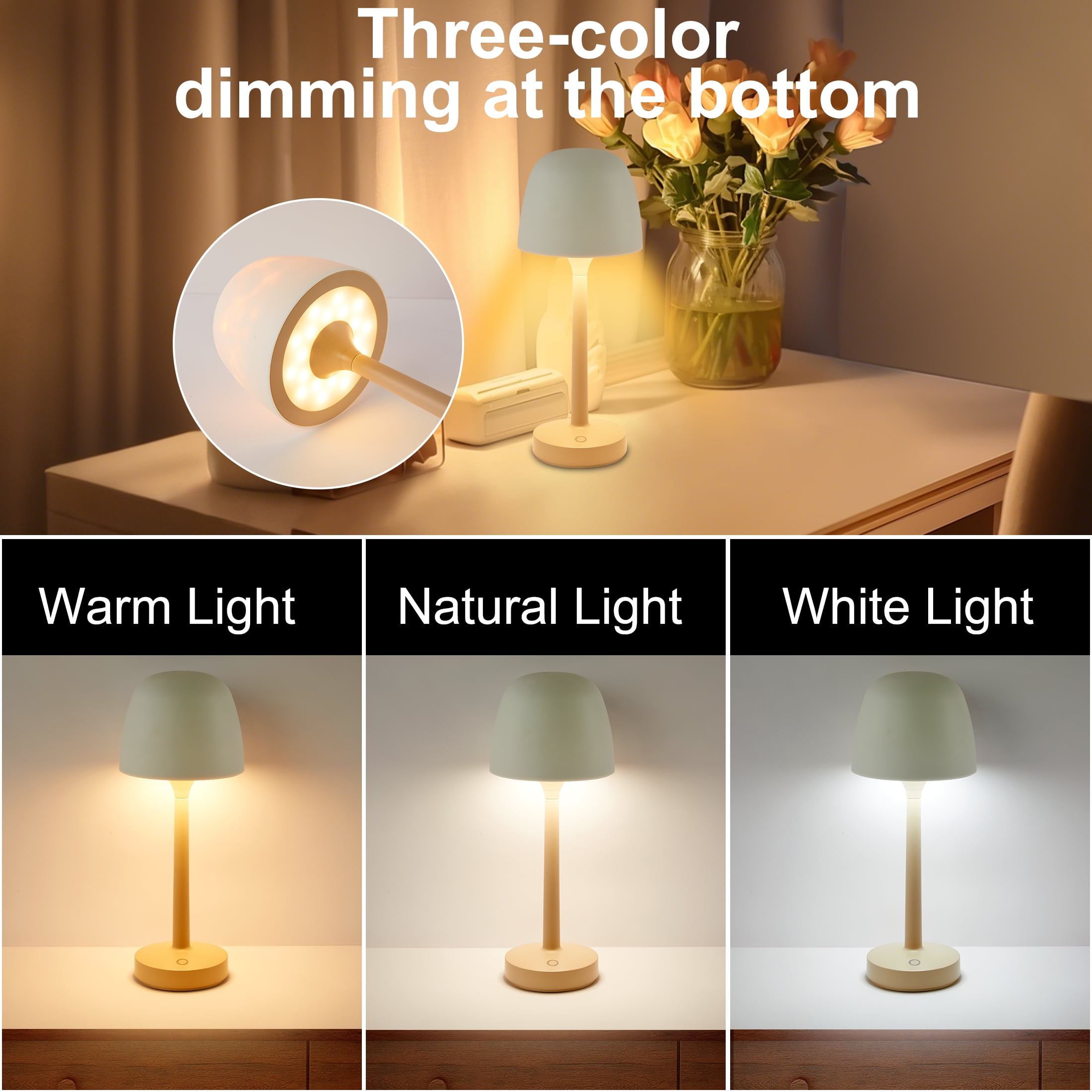 LOFTER-PRO Table Lamps, Ocean Wave Projector Light & Underwater Ripple Lamp – 2-in-1 Cordless Desk Lamp, Dual-Mode Ambient Lighting, USB , 16 Colors RGB, Touch/Remote Control for Bedroom, Living Room