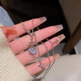 thumbnail image 3 of Gothic Choker Necklace Zircon Heart Pendant Necklaces Irregular Star Clavicle Chain for Women Jewelry, 3 of 14