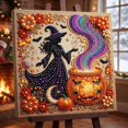 thumbnail image 4 of Halloween Diamond Art Kit, Witch & Rainbow Cauldron Design, 5D Diamond Painting for Adults & Kids, Spooky Halloween DIY Craft & Party Decoration 1 Pack, 4 of 4