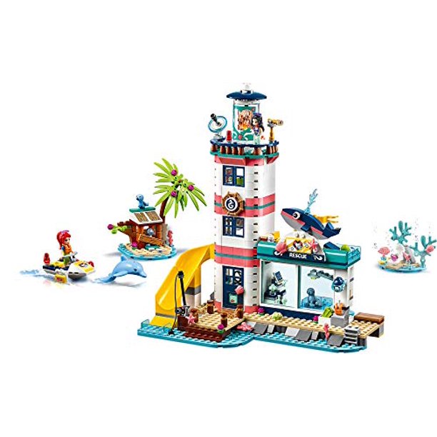 LEGO Friends Lighthouse Rescue Center 41380 Building Kit with Lighthouse and Tropical Island Includes Mini Dolls and Toy Animals for Pretend Play (602 Pieces) - Walmart.com
