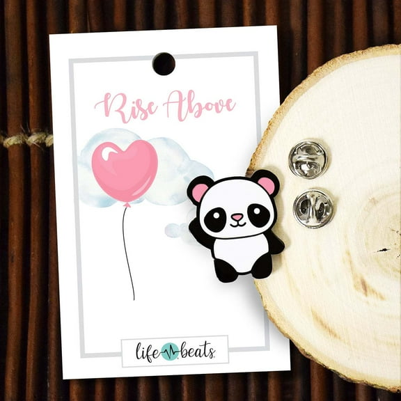 I Heart You Panda Enamel Pin by Lifebeats