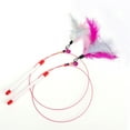 thumbnail image 3 of maskred 90cm Portable Interactive Cat Toy Feather Toys with Bell Steel Wire Playing Rod Exquisite Beautiful Cats Teaser Stick, 3 of 6