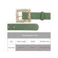 thumbnail image 4 of INSPIRE CHIC Women's Rhinestone Buckle Belts, Decorative Elegant Faux Leather Waistband Belt for Jeans Pants Dresses 41.3x1.1" Green, 4 of 6