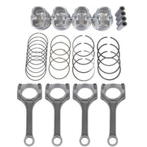 NEWZQ Set of 4 Engine Piston Ring and Connecting Rod Fits 2010-2018 Kia Rio Soul Hatchback Sedan