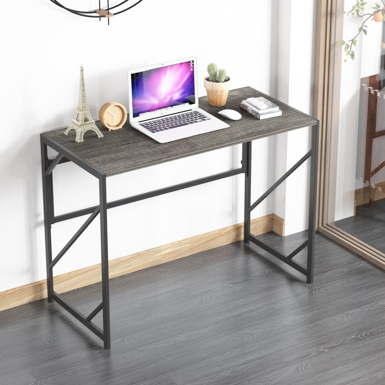 Folding Computer Desk Small Simple Design PC Laptop Table Home Furniture Wooden 