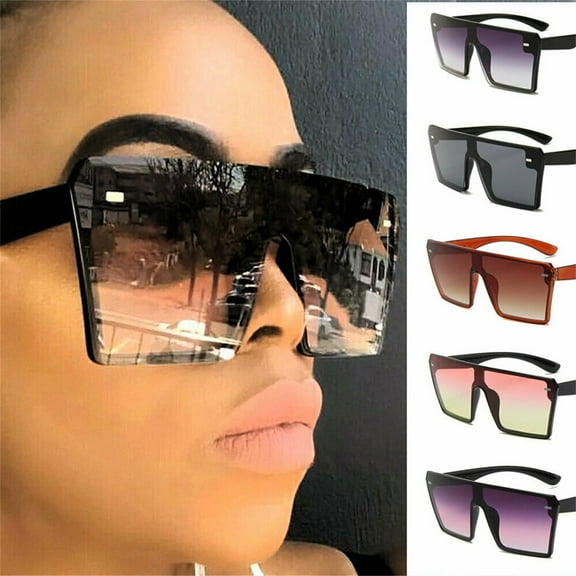 Huayishang Ornament Clearance, Fashion Oversized Square Sunglasses Women Driving Outdoor Glasses Shades Eyewear Craft Supplies