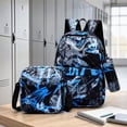 thumbnail image 5 of Back to School 3 in 1 Backpack Combo, Waterproof Graffiti Bookbag Includes Crossbody Purse & Pen Case, Lightweight Student Backpack for Classroom, Camping and Daily Use, 5 of 6
