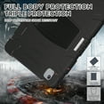 thumbnail image 5 of Dteck Case for iPad  Air 11 inch 2025/2024,Heavy Duty Silicone Case 3-Layer Protection Built-in Pencil Holder Shockproof Kickstand Cover for iPad  Air 11-in. M3/M2,Black, 5 of 5