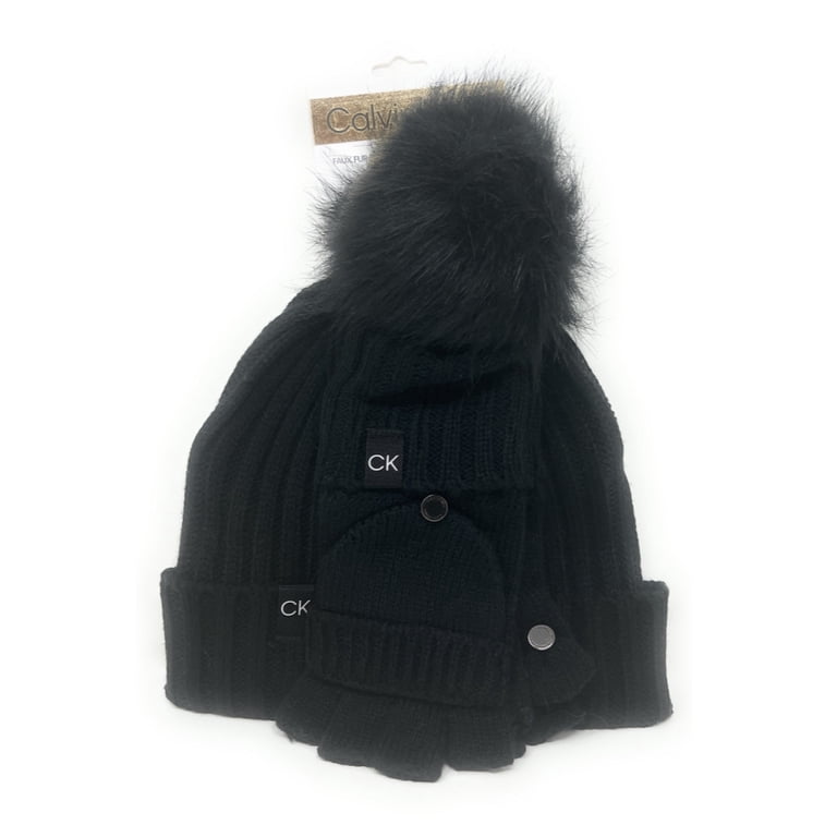 Calvin Klein Pom pom hat and flip-top gloves Calvin Klein Hat and Flip Top Gloves Women main image 2