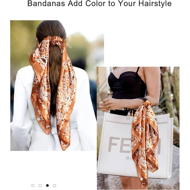 Grand Foulard En Soie Foulard En Soie Pour Femme + Foulard En Soie De Lotus Le Cadeau Parfait - Prêt-à-Porter Foulard Cheveux Femme Soie