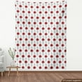 thumbnail image 3 of Ambesonne Tattoo Fabric by the Yard Upholstery, Red Poppy Geometrical, 3 Yards, Multicolor, 3 of 4