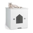 thumbnail image 6 of Pefilos 20" Cat Litter Box Enclosure with Flip Magnetic Half Door, Hidden Cat House Enclosed, White, 6 of 7